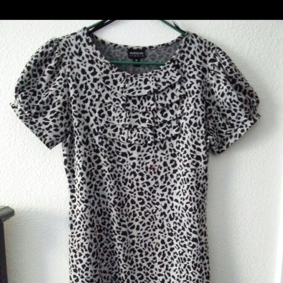 Black and gray animal print dress
