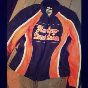 Harley Davidson riding jacket.