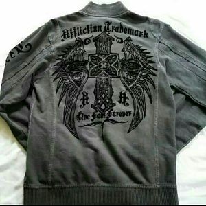 Affliction Zip-Up Sweatshirt Mens