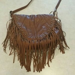 Soft fringed bag