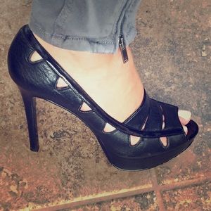 Calvin Klein peep toe pumps!