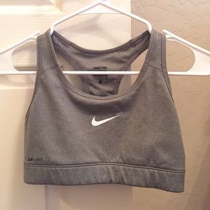 Grey Nike sports bra