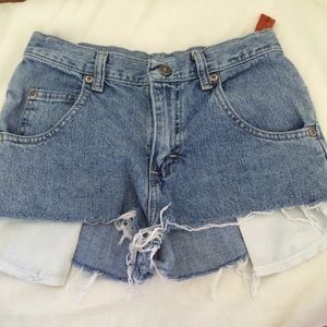 Denim high waisted shorts