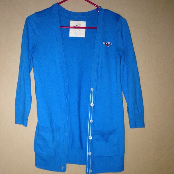 Blue Hollister Cardigan