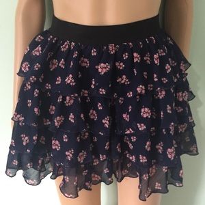 Navy Flower-printed Mini