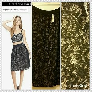 Express NWT full lace & tulle skirt size 10