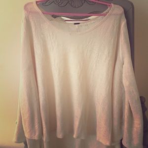 Cream free people oversize sweater