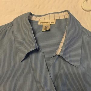 Blue/white pin striped dress shirt