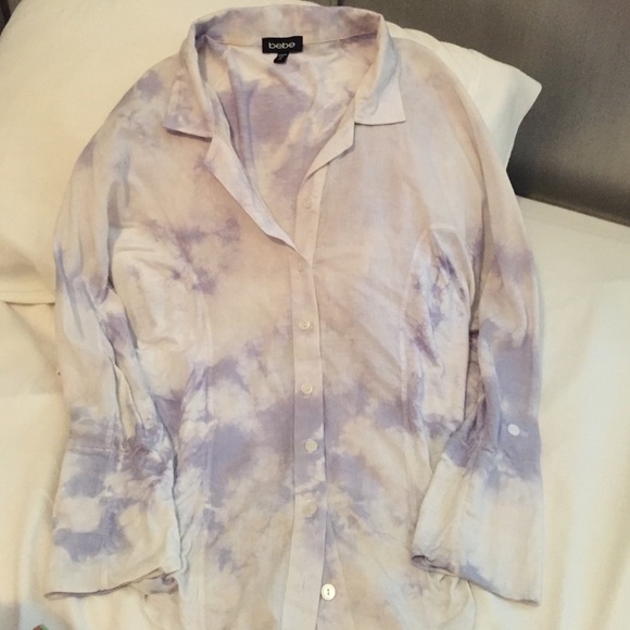 Bebe tie dyed button up