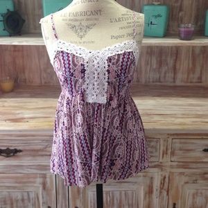 NWOT "Ephemeral" patterned top