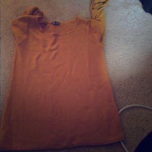 Mustard crochet pullover