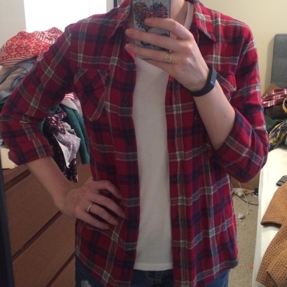 Red flannel shirt, Mossimo, L