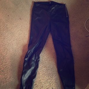 Black Pleather pants