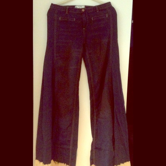 Free People Bell Bottom Denim Pants