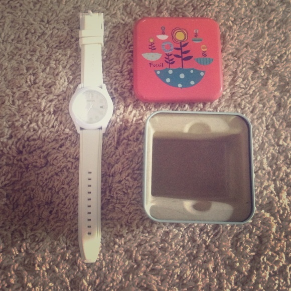 Fossil white watch