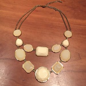 Creme statement necklace
