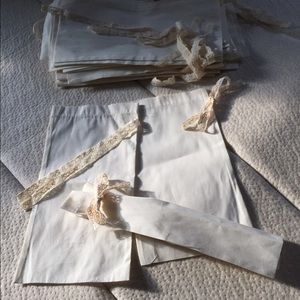 Handmade bag with lace tie