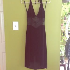 Bebe velvet & lace dress