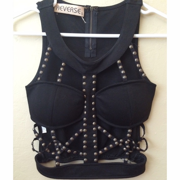 Reverse Caged Crop Top