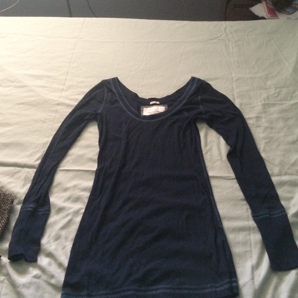 Navy blue stretch long sleeve Abercrombie & Fitch