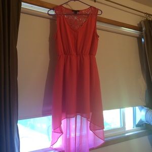 high-low chiffon dress