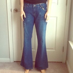 Sweet Girl Bell Bottom Distressed Jeans