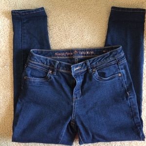 Simply Vera skinny ankle jeans dark wash