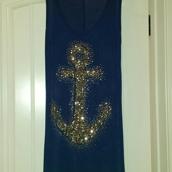 Navy maxi dress - Picture 2 of 4
