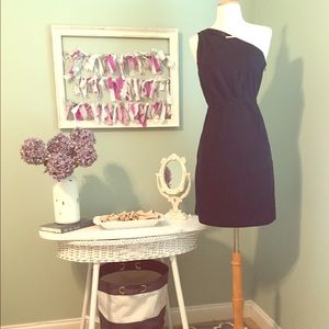 J.Crew Classic One Shoulder Black Dress (Size 6)