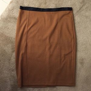 Forever 21 camel pencil skirt