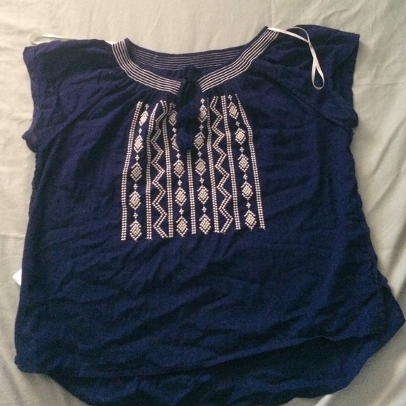 Mexican themed navy blue shirt