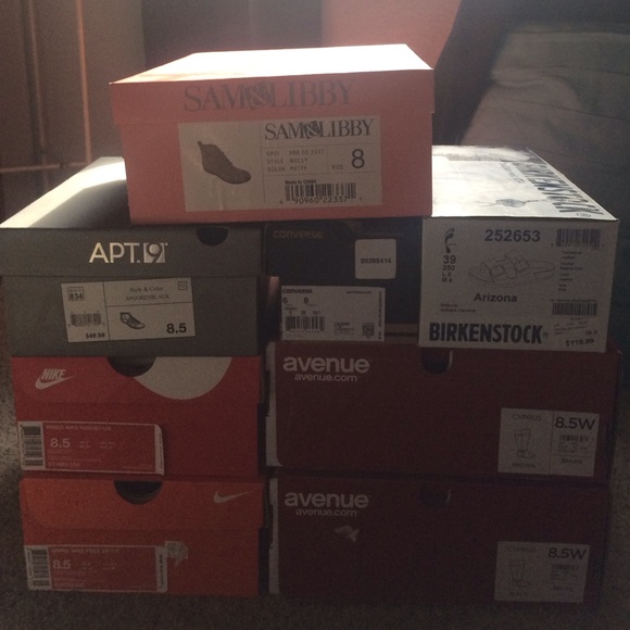 shoe boxes