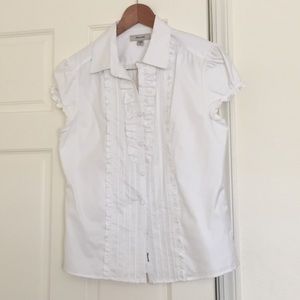 White button up blouse
