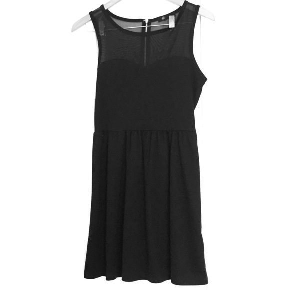 Black dress, mesh cut outs - Picture 1 of 3