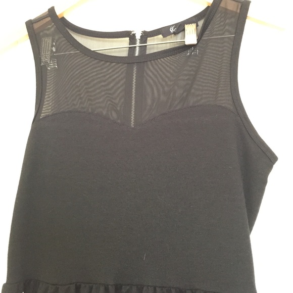 Black dress, mesh cut outs - Picture 2 of 3