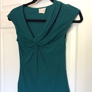 Anthropologie Teal Deletta Top XS