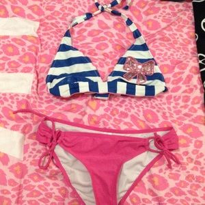 Cute pink and blue swimsuit