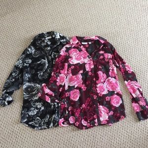 Bundled! NY&C Floral Blouses. 100% polyester.