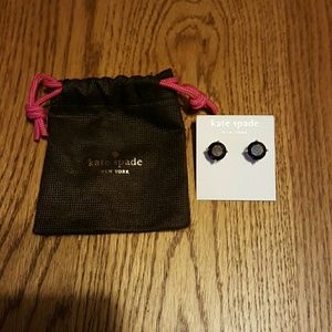 Dark purple never worn kate spade gumdrop earings