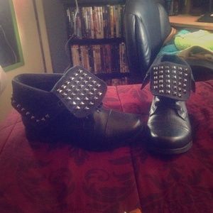 Brand new studded black combat boots