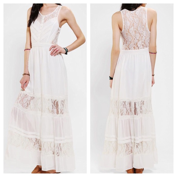 White Lace Maxi Dress