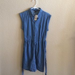Blue Poke-a-dot Dress