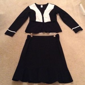 Black and White Skirt and Jacket