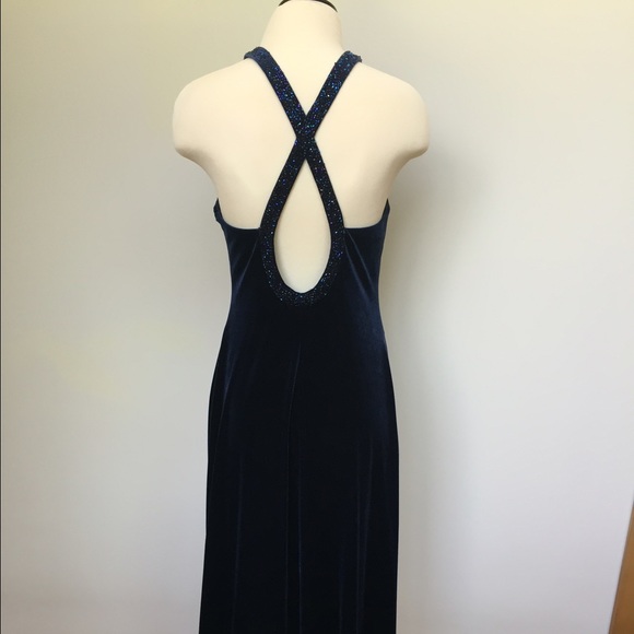 Vintage dark blue dress - Picture 3 of 4