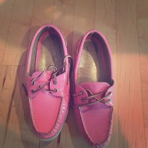 Hot pink Sperry Top Sider's