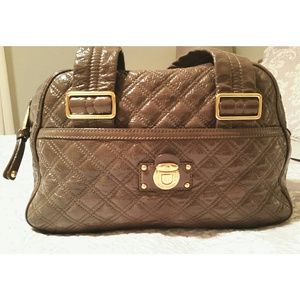 Marc Jacobs quilted patent Ursula bowler