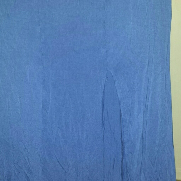 Blue Open Slipt skirt