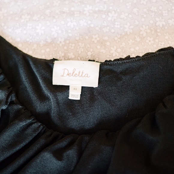 Anthropologie black blouse top size extra small - Picture 3 of 5