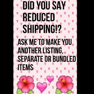Take advantage of all reduced shippings!