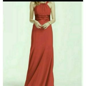 David's bridal persimmon bridesmaid formal dress